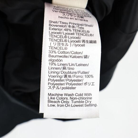 Madewell Scoopneck Cutaway Vest Drapey Twill True Black Size 0 NWT - Picture 8 of 8